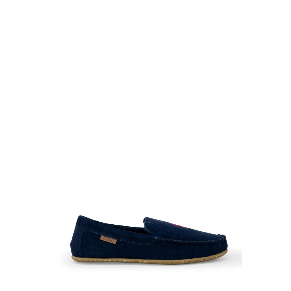 Blue Faux Fur Slippers