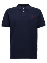 Blue Cotton Polo Shirt
