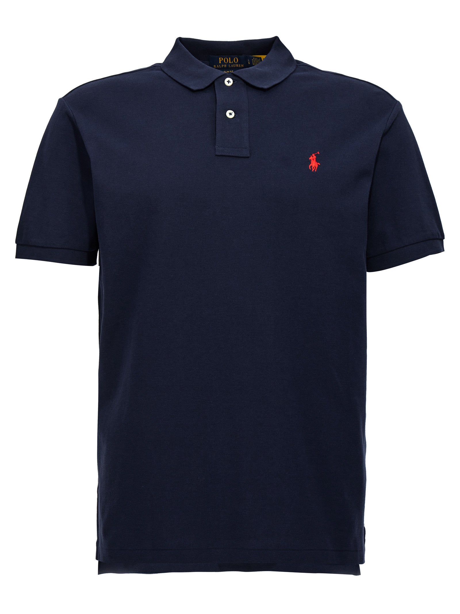Blue Cotton Polo Shirt