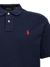 Blue Cotton Polo Shirt