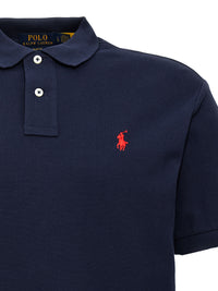 Blue Cotton Polo Shirt