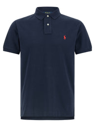 Blue Cotton Polo Shirt