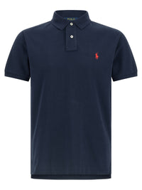 Blue Cotton Polo Shirt