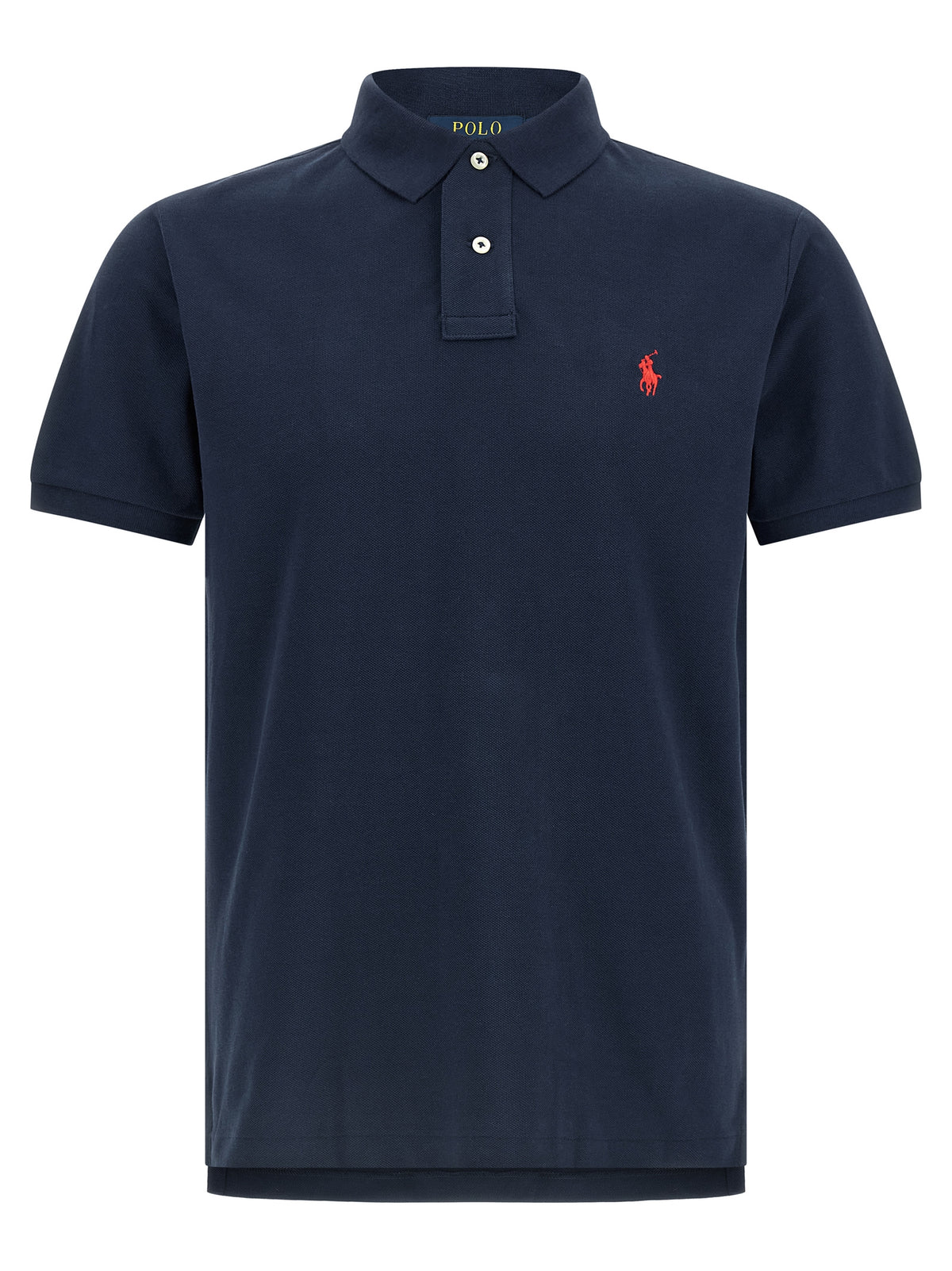 Blue Cotton Polo Shirt