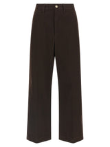 Brown Cotton Chino Pants