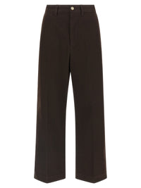 Brown Cotton Chino Pants