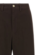 Brown Cotton Chino Pants