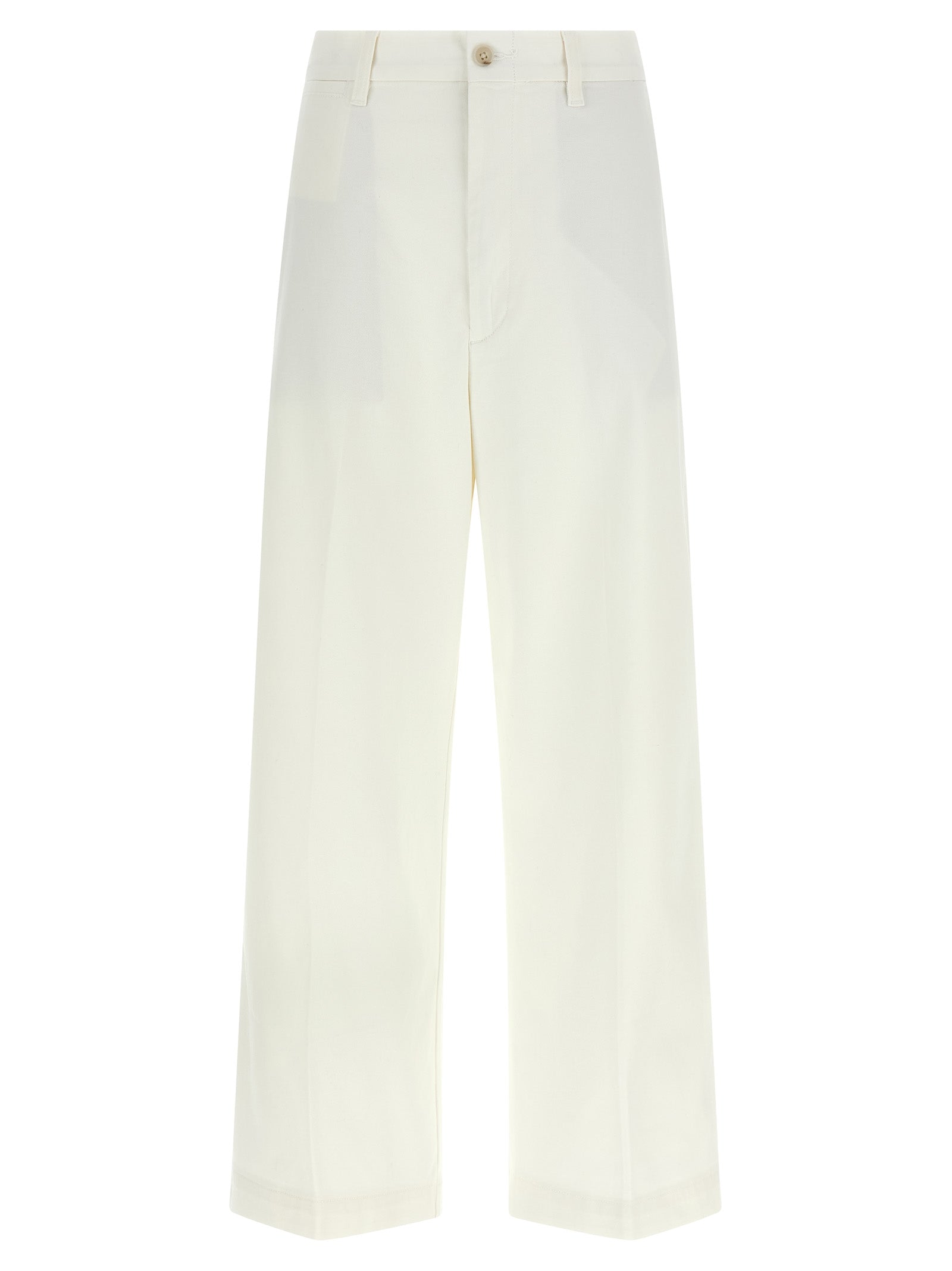 White Cotton Chino Pants