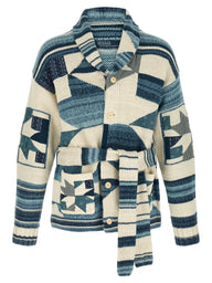 Blue Cotton Cardigan