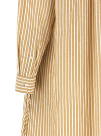 Beige Cotton Midi Dress