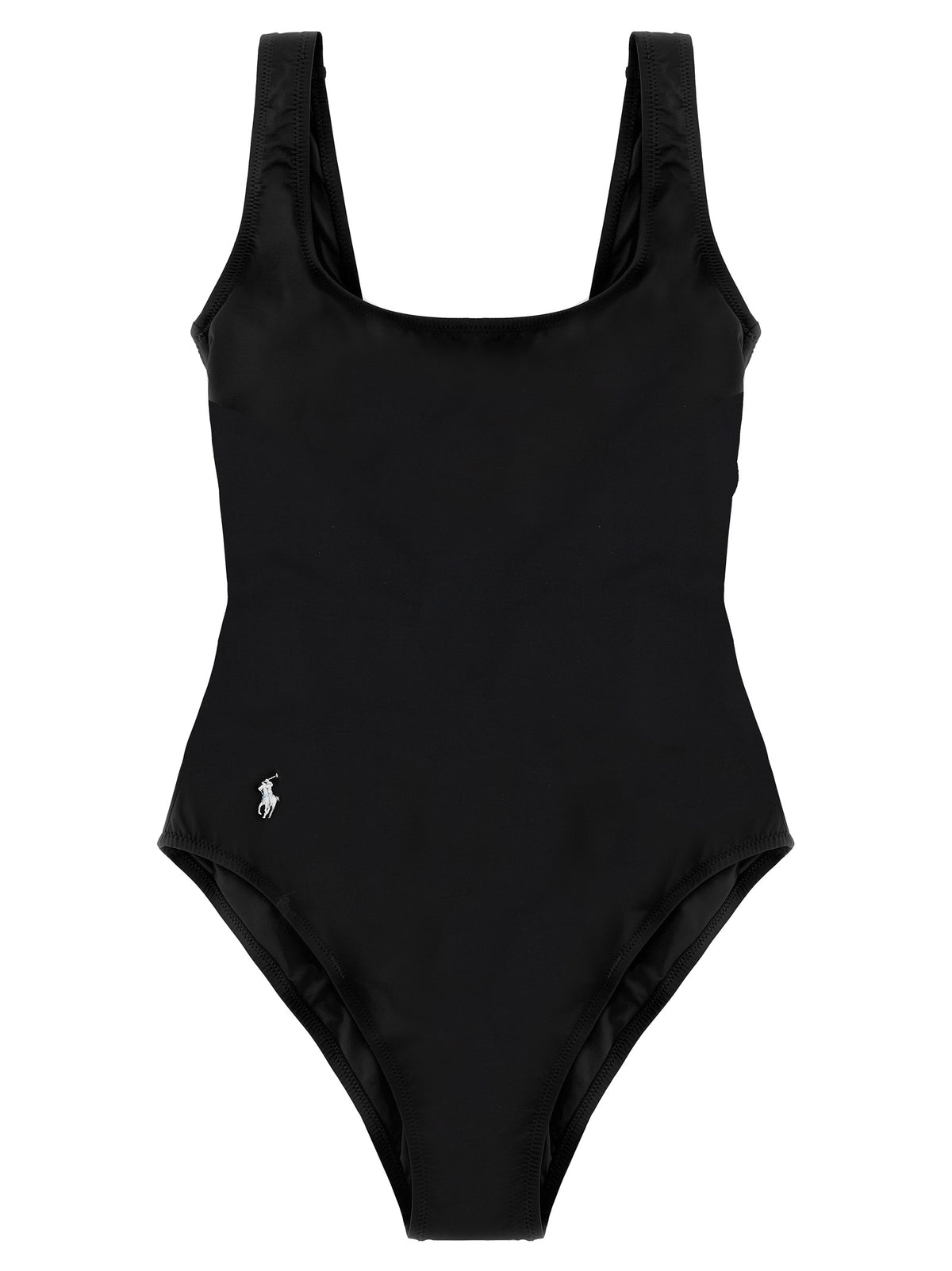 Black Nylon One-Piece Swimsuit