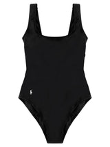 Black Nylon One-Piece Swimsuit
