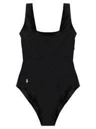 Black Nylon One-Piece Swimsuit