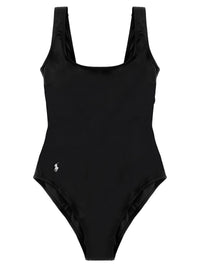 Black Nylon One-Piece Swimsuit