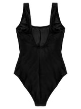 Black Nylon One-Piece Swimsuit