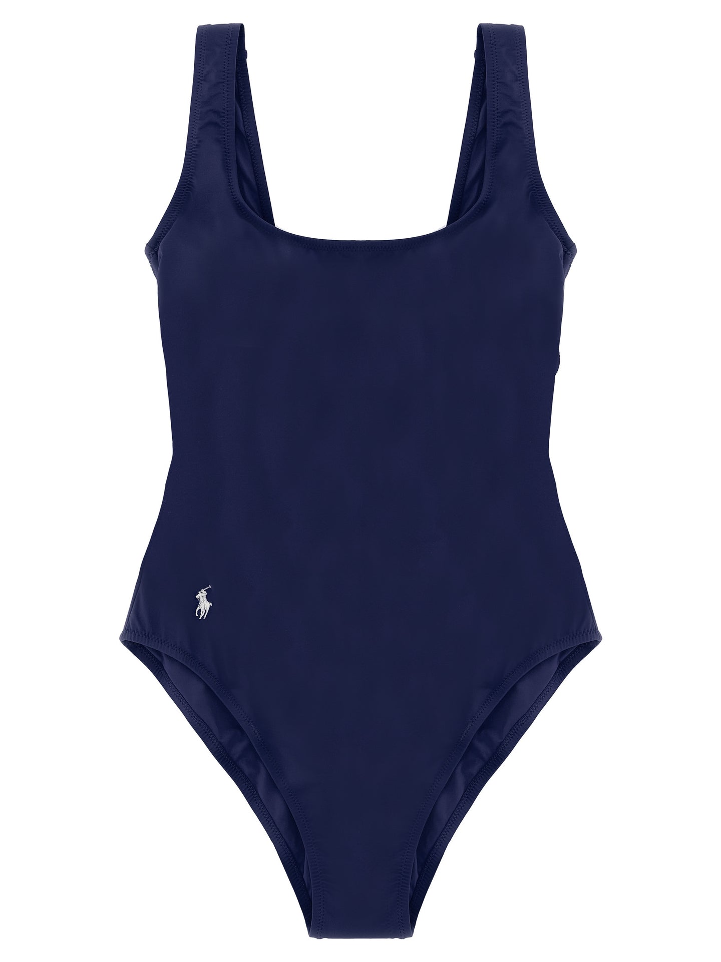 Blue Nylon One-Piece Swimsuit