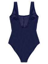 Blue Nylon One-Piece Swimsuit