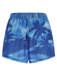 Blue Cotton Shorts