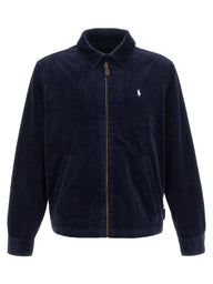 Blue Cotton Full-Length Jacket