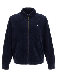 Blue Cotton Full-Length Jacket