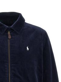Blue Cotton Full-Length Jacket