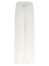 White Cotton Casual Pants