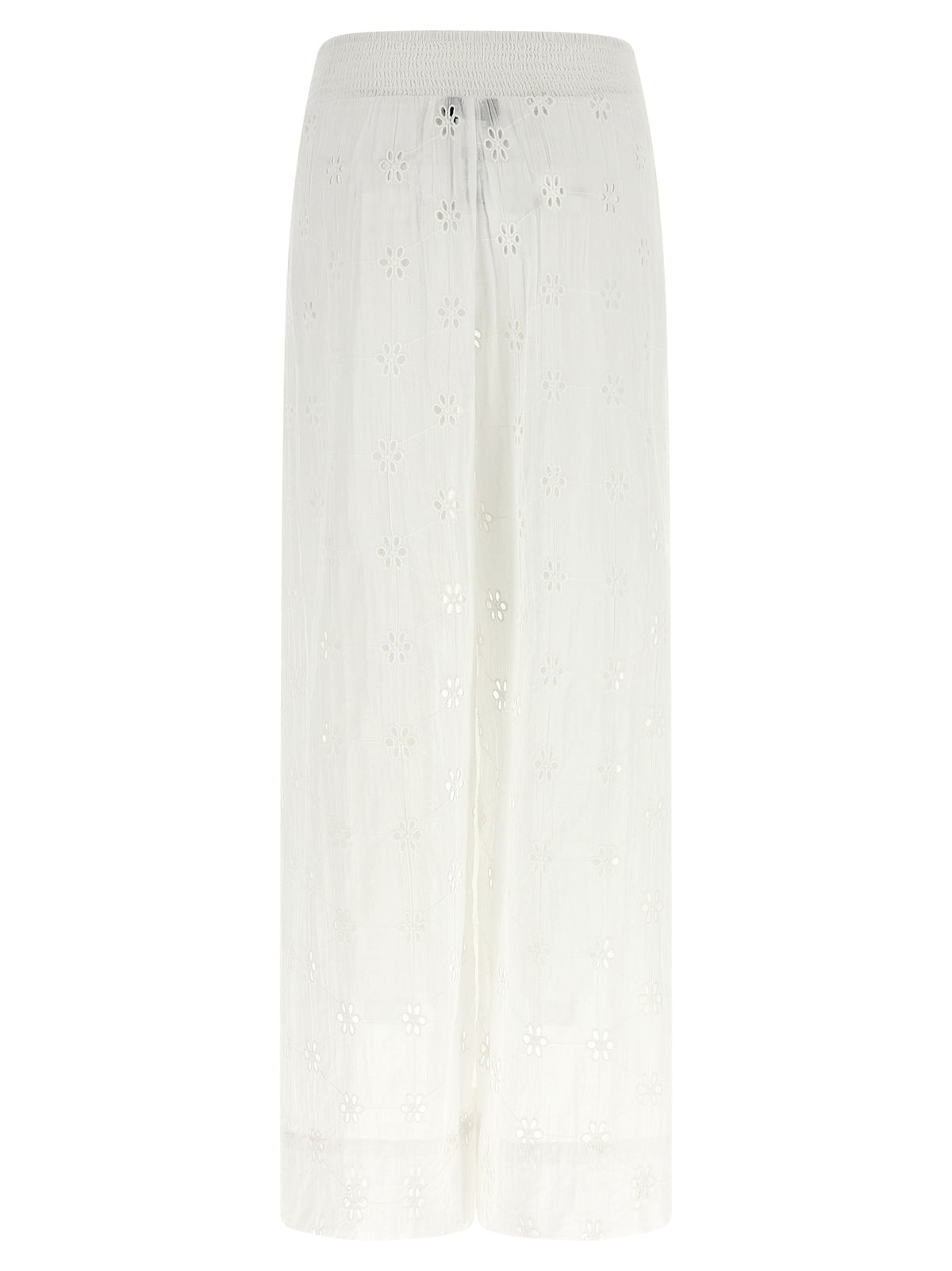 White Cotton Casual Pants