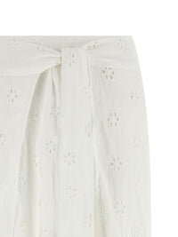 White Cotton Casual Pants