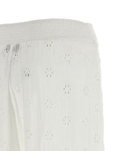 White Cotton Casual Pants