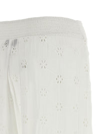 White Cotton Casual Pants