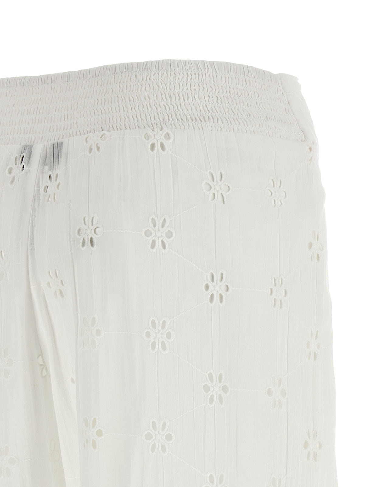White Cotton Casual Pants