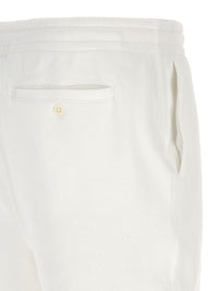 White Cotton Bermuda Shorts