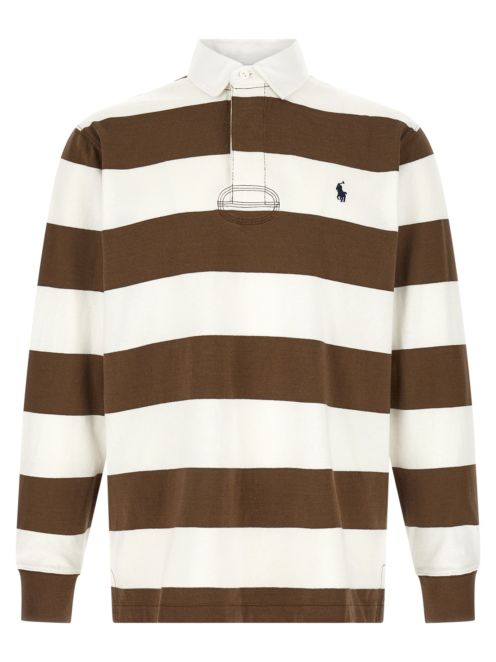 Brown Cotton Polo Shirt
