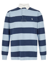 Blue Cotton Polo Shirt