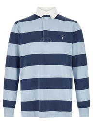 Blue Cotton Polo Shirt