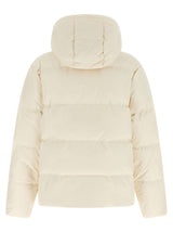 White Polyester Full-Length Jacket