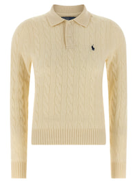 White Wool Polo Shirt