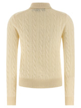 White Wool Polo Shirt