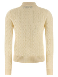 White Wool Polo Shirt
