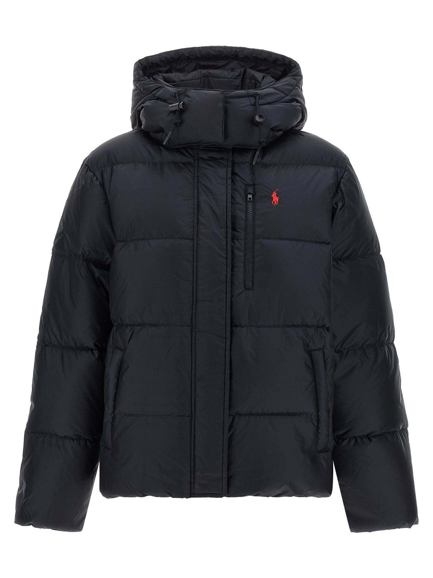 Blue Nylon Full-Length Jacket