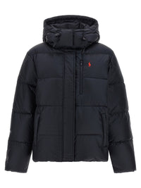 Blue Nylon Full-Length Jacket