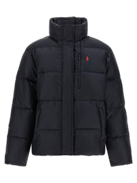 Blue Nylon Full-Length Jacket