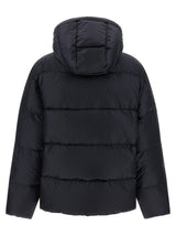 Blue Nylon Full-Length Jacket