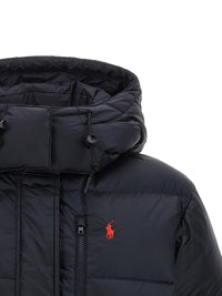 Blue Nylon Full-Length Jacket