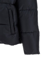Blue Nylon Full-Length Jacket
