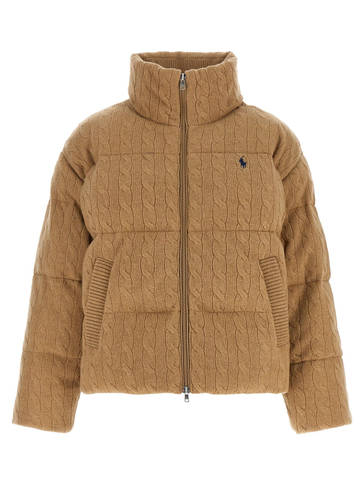 Beige Wool Full-Length Jacket