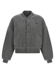 Gray Wool Bomber
