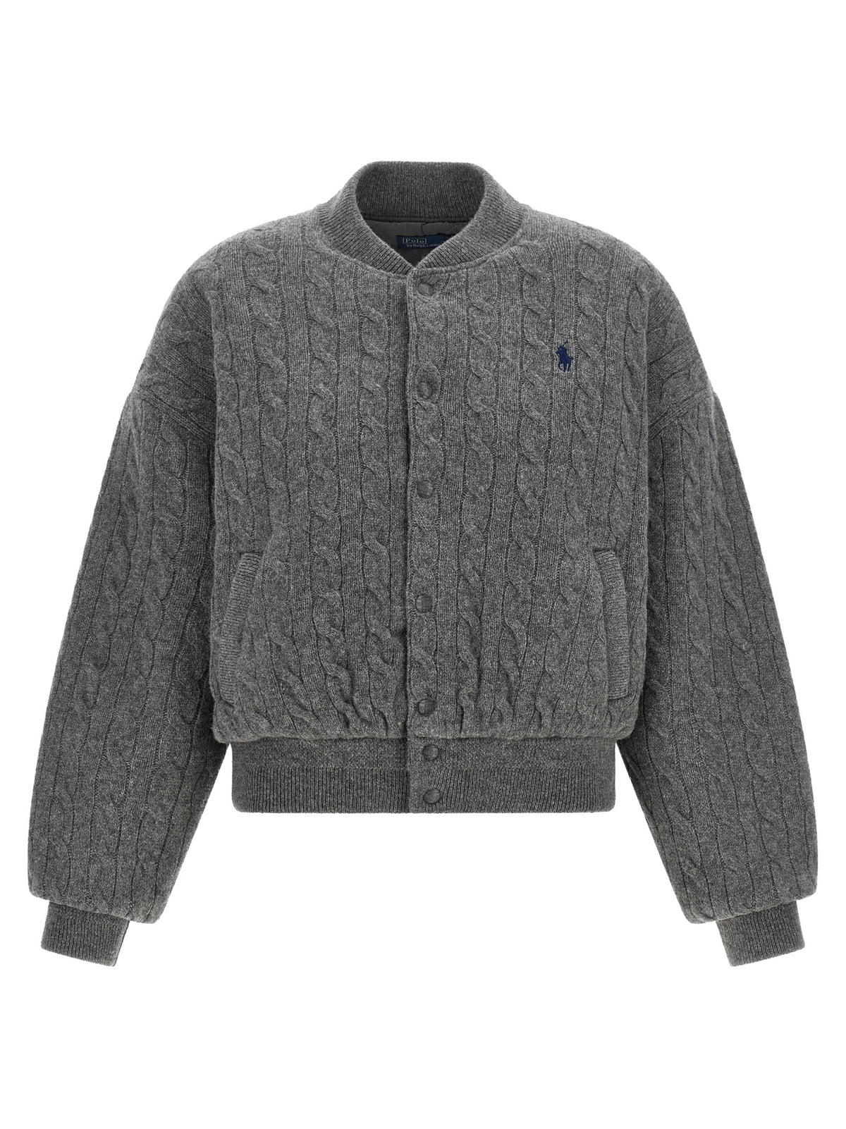 Gray Wool Bomber