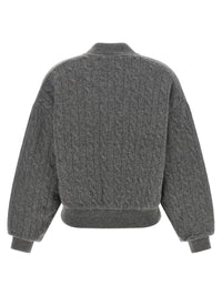 Gray Wool Bomber