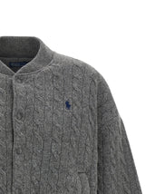 Gray Wool Bomber